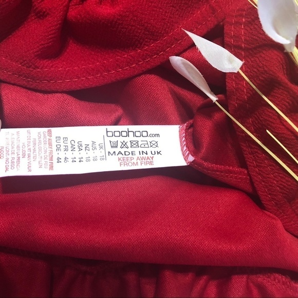 BOOHOO Faux Wrap Mini Skater Dress - Picture 5 of 6